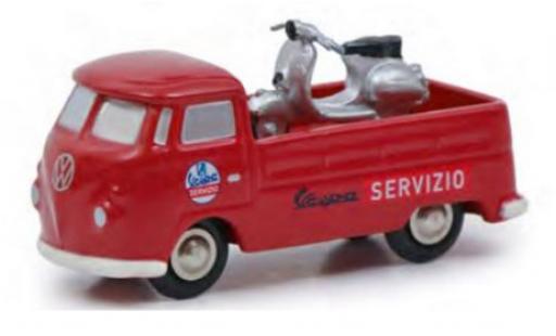 Miniature Volkswagen T1 1/90 Schuco Pritsche Servizio Vespa avec Vespa Volkswagen T1 1/90 Schuco Pritsche Servizio Vespa avec Vespa miniature