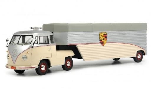Miniature Volkswagen T1 1/18 Schuco Renntransporter Continental Motors Zugmaschine mit Auflieger Volkswagen T1 1/18 Schuco Renntransporter Continental Motors Zugmaschine mit Auflieger miniature
