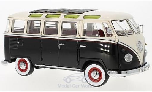 Miniature Volkswagen T1 B 1/18 Schuco Samba noire/blanche 1959 Volkswagen T1 B 1/18 Schuco Samba noire/blanche 1959 miniature