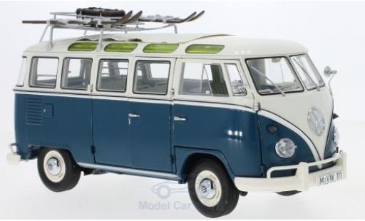 Miniature Volkswagen T1 B 1/18 Schuco b Samba Bus bleue/beige Wintersport Wintersport mit Dachgepäckträger Volkswagen T1 B 1/18 Schuco b Samba Bus bleue/beige Wintersport Wintersport mit Dachgepäckträger miniature