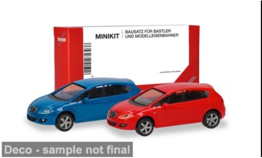 Seat Leon 1/87 Herpa MiniKit rouge/bleue 1:87 miniature