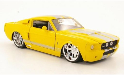 Shelby GT 500 1967 1/24 Jada Toys jaune/grise miniature