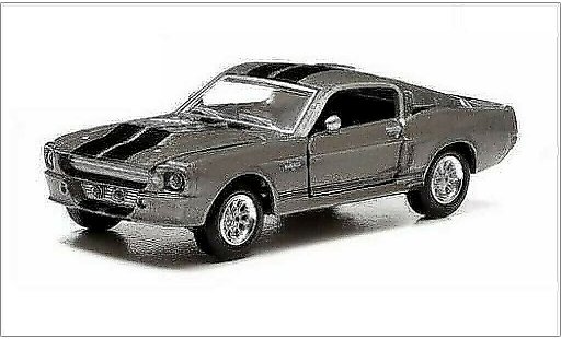 Shelby GT 500 1967 1/64 Greenlight metallise grise/noire miniature