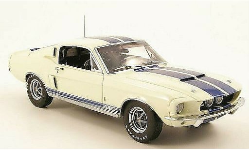 Shelby GT 500 1967 1/24 GMP blanche/bleu miniature
