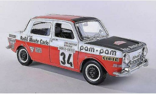 Simca 1000 Rallye 2 1/18 Norev 2 No.34 Radio Monte Carlo Rally Monte Carlo 1973 /Gelin miniature
