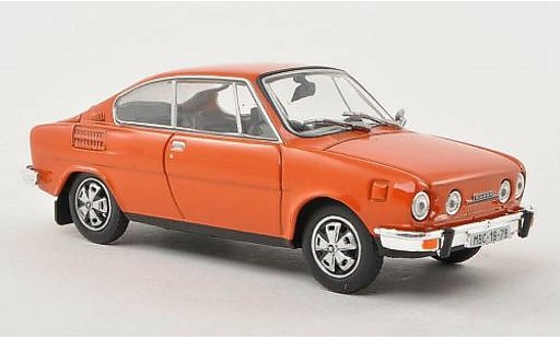 Skoda 110 R 1/43 Abrex orange miniature