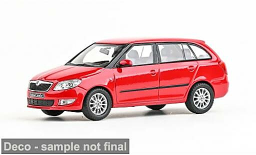 Miniature Skoda Fabia 1/43 Abrex II FL rouge 2013 1:43