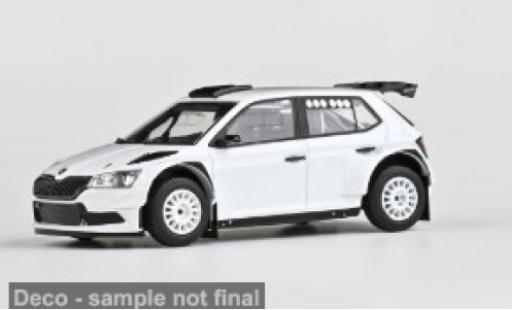 Skoda Fabia 1/43 Abrex III FL Rally2 Evo blanche 2019 1:43 miniature