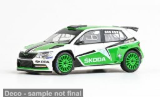 Skoda Fabia 1/43 Abrex III R5 blanche/verte 2015 1:43 miniature