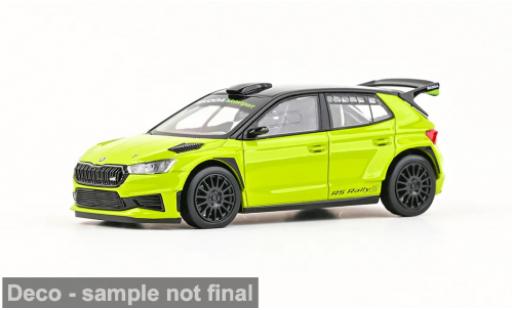 Miniature Skoda Fabia IV RS Rallye2 verte 2022 1/43 Abrex