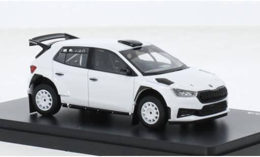 Skoda Fabia 1/43 Abrex IV RS Rallye2 blanche 2022 1:43 miniature