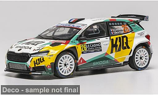 Modellautos Skoda Fabia 1/43 IXO Rally2 Rallye Monte Carlo 2026 #26 E.Camilli/T.De la Haye 1:43