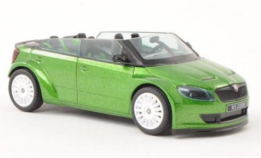 Skoda Fabia Concept Car 1/43 Abrex 2000 verte avec blancheen Felgen miniature
