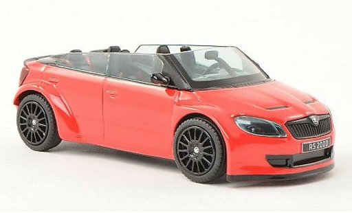 Skoda Fabia Concept Car 1/43 Abrex 2000 rouge avec noireen Felgen miniature