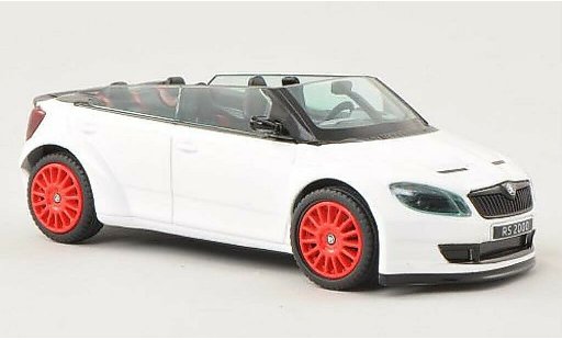 Skoda Fabia Concept Car 1/43 Abrex 2000 blanche avec roten Felgen miniature