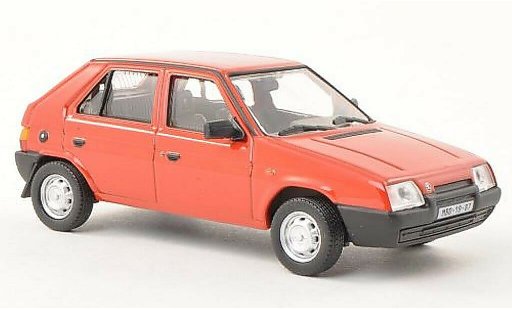 Skoda Favorit 136L 1/43 Abrex 136 L rouge 1987 miniature