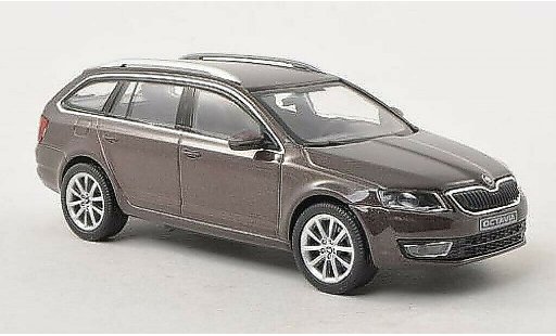 Skoda Octavia Combi 1/43 Abrex III marron 2013 miniature