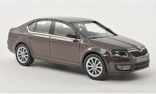 Skoda Octavia Base 1/43 Abrex III marron 2013 miniature