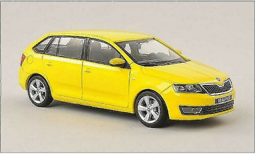Skoda Rapid Spaceback ACE 1/43 Abrex Spaceback jaune 2013 miniature