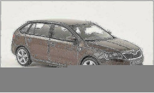 Skoda Rapid Spaceback ACE 1/43 Abrex Spaceback metallise marron 2013 miniature