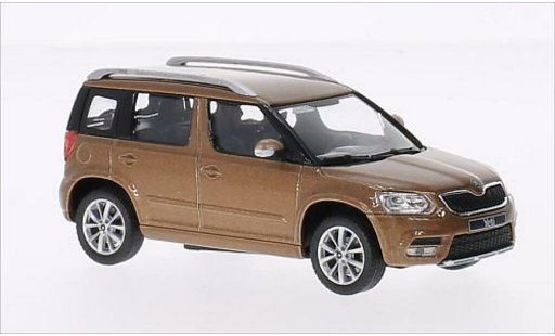 Skoda Yeti Base 1/43 Abrex metallise marron 2013 miniature