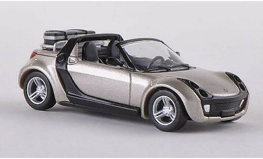 Smart Roadster Traveller 1/87 Busch avec malle beige miniature