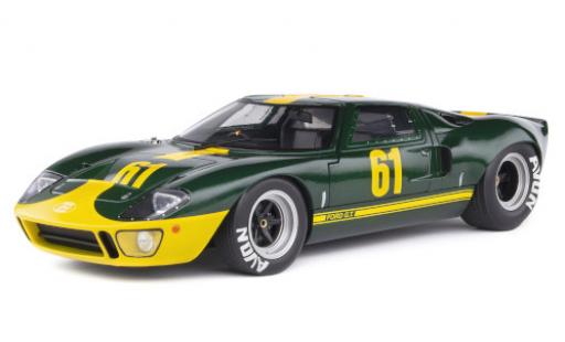 Miniature Ford GT40 1/18 Solido MkI metallise verte/jaune RHD No.61 1966 Ford GT40 1/18 Solido MkI metallise verte/jaune RHD No.61 1966 miniature