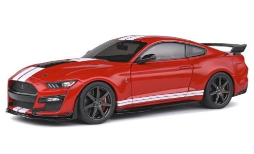 Miniature Ford Mustang 1/18 Solido Shelby GT 500 Fast Track rouge/matt-blanche 2020 Ford Mustang 1/18 Solido Shelby GT 500 Fast Track rouge/matt-blanche 2020 miniature