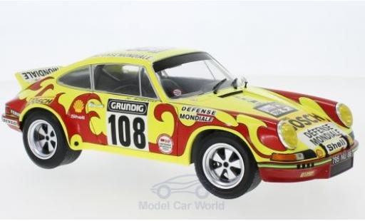 Porsche 911 1/18 Solido RSR No.108 Sonauto Tour de France Auto 1973 C.Ballot-Lena/J.C.Morenas miniature