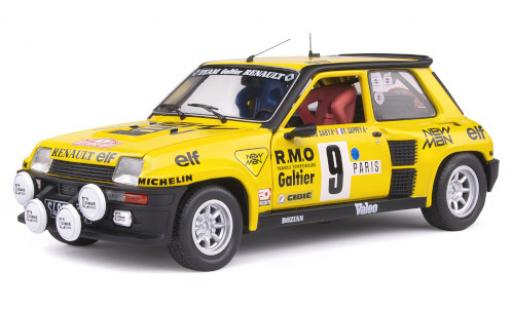 Miniature Renault 5 1/18 Solido Turbo No.9 Team Galtier New Man Rallye WM Rallye Monte Carlo 1982 B.Saby/F.Sappey Renault 5 1/18 Solido Turbo No.9 Team Galtier New Man Rallye WM Rallye Monte Carlo 1982 B.Saby/F.Sappey miniature