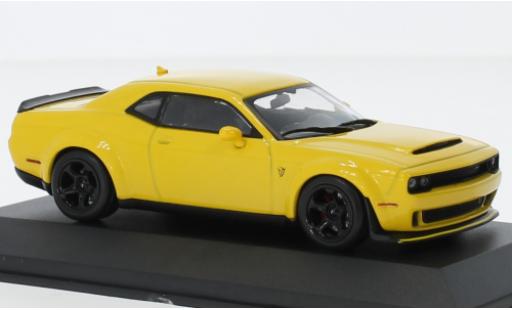 Miniature Dodge Challenger 1/43 Solido SRT Demon V8 6.2 jaune 2018 Dodge Challenger 1/43 Solido SRT Demon V8 6.2 jaune 2018 miniature
