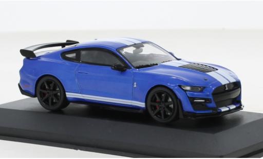 Miniature Shelby GT 500 1/43 Solido Ford Mustang Fast Track metallise bleue/blanche 2020 Shelby GT 500 1/43 Solido Ford Mustang Fast Track metallise bleue/blanche 2020 miniature