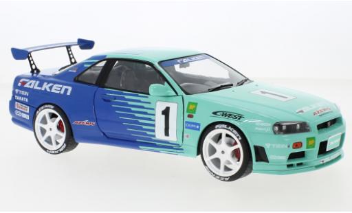 Nissan Skyline 1/18 Solido GT-R (R34) RHD No.1 Falken JGTC 1967 miniature