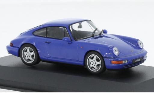 Miniature Porsche 964 1/43 Solido 911  RS bleu 1992 Porsche 964 1/43 Solido 911  RS bleu 1992 miniature