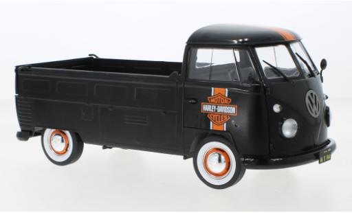Miniature Volkswagen T1 1/18 Solido plateforme Douane matte noir Harley-Davidson 1950 Volkswagen T1 1/18 Solido plateforme Douane matte noir Harley-Davidson 1950 miniature