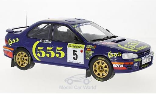 Miniature Subaru Impreza 555 1/18 Solido No.5 555 Rallye WM Rallye Monte Carlo 1995 C.Sainz/L.Moya Subaru Impreza 555 1/18 Solido No.5 555 Rallye WM Rallye Monte Carlo 1995 C.Sainz/L.Moya miniature