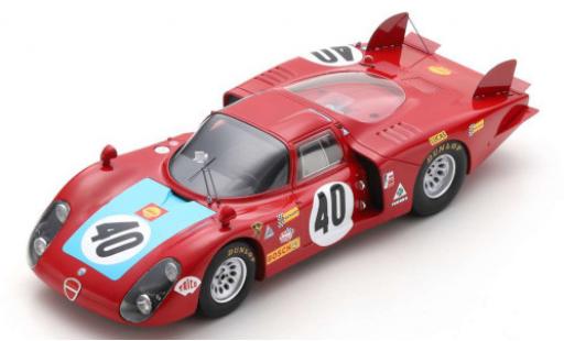 Miniature Alfa Romeo 33 1/18 Spark /2 No.40 24h Le Mans 1968 M.Casoni/G.Biscaldi Alfa Romeo 33 1/18 Spark /2 No.40 24h Le Mans 1968 M.Casoni/G.Biscaldi miniature