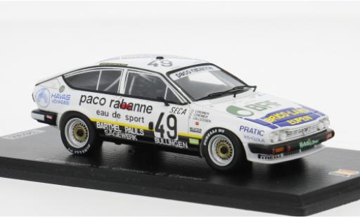 Miniature Alfa Romeo GT 1/43 Spark V 6 24h Spa 1986 #49 1:43 Alfa Romeo GT 1/43 Spark V 6 24h Spa 1986 #49 1:43 miniature