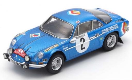 Miniature Alpine A110 1/43 Spark No.2 Renault Rallye Monte Carlo 1971 J.P.Nicolas/C.Roure Alpine A110 1/43 Spark No.2 Renault Rallye Monte Carlo 1971 J.P.Nicolas/C.Roure miniature