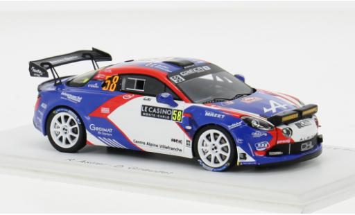 Miniature Alpine A110 1/43 Spark Rally RGT No.58 CHL Sport Auto Rallye WM Rallye Monte Carlo 2024 1:43 Alpine A110 1/43 Spark Rally RGT No.58 CHL Sport Auto Rallye WM Rallye Monte Carlo 2024 1:43 miniature