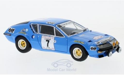 Miniature Alpine A310 1/43 Spark No.7 Rallye WM Rallye Tour de Corse 1974 J-L.Therier/N.Vial Alpine A310 1/43 Spark No.7 Rallye WM Rallye Tour de Corse 1974 J-L.Therier/N.Vial miniature