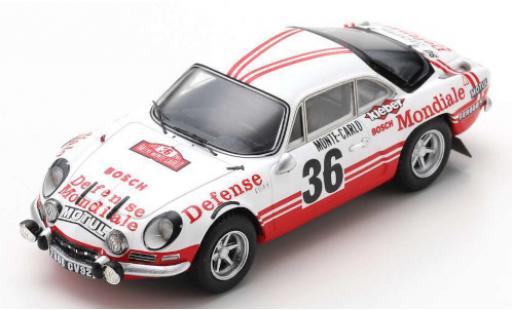 Miniature Alpine A110 1/43 Spark Renault 1600 S No.36 Defense Mondiale Rally Monte Carlo 1973 B.Wollek/P.Thimonier Alpine A110 1/43 Spark Renault 1600 S No.36 Defense Mondiale Rally Monte Carlo 1973 B.Wollek/P.Thimonier miniature