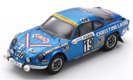 Miniature Alpine A110 1/43 Spark Renault 1600 SC No.19 Christine Laure Coupes des Dames Rally Monte Carlo 1976 M.Mouton/F.Conconi Alpine A110 1/43 Spark Renault 1600 SC No.19 Christine Laure Coupes des Dames Rally Monte Carlo 1976 M.Mouton/F.Conconi miniature