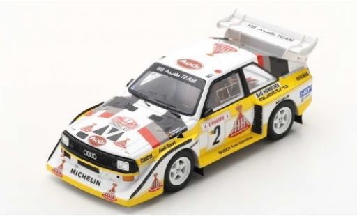 Miniature Audi Sport Quattro 1/43 Spark Sport quattro S1 E2 No.2 HB Team HB Rally Monte Carlo 1986 W.Röhrl/C.Geistdörfer Audi Sport Quattro 1/43 Spark Sport quattro S1 E2 No.2 HB Team HB Rally Monte Carlo 1986 W.Röhrl/C.Geistdörfer miniature