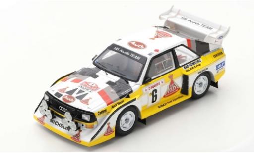 Miniature Audi Sport Quattro 1/43 Spark Sport quattro S1 E2 No.6 HB Team HB Rallye WM Rallye Monte Carlo 1986 H.Mikkola/A.Hertz Audi Sport Quattro 1/43 Spark Sport quattro S1 E2 No.6 HB Team HB Rallye WM Rallye Monte Carlo 1986 H.Mikkola/A.Hertz miniature