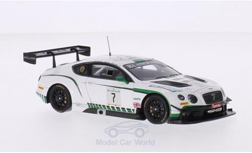 Miniature Bentley Continental T 1/43 Spark GT3 No.7 M-Sport 24h Spa 2015 G.Smith/A.Meyrick/S.Kane Bentley Continental T 1/43 Spark GT3 No.7 M-Sport 24h Spa 2015 G.Smith/A.Meyrick/S.Kane miniature