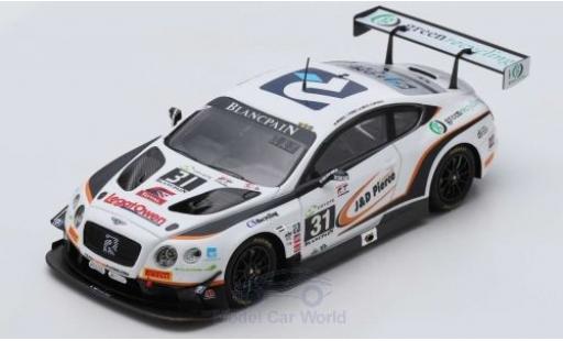 Miniature Bentley Continental 1/43 Spark GT3 RHD No.31 Team Parker Racing 24h Spa 2018 R.Smith/D.Pierce/A.Meyrick/S.Morris Bentley Continental 1/43 Spark GT3 RHD No.31 Team Parker Racing 24h Spa 2018 R.Smith/D.Pierce/A.Meyrick/S.Morris miniature
