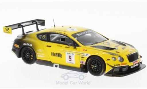 Miniature Bentley Continental T 1/43 Spark GT3 RHD No.9 Team ABT Deutsche Post 24h Spa 2017 C.Jöns/J.Pepper/N.Verdonck Bentley Continental T 1/43 Spark GT3 RHD No.9 Team ABT Deutsche Post 24h Spa 2017 C.Jöns/J.Pepper/N.Verdonck miniature