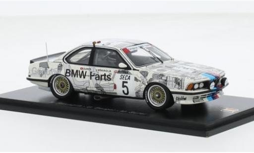 Bmw 635 1/43 Spark CSi (E24) No.5 24h Spa 1985 1:43 miniature