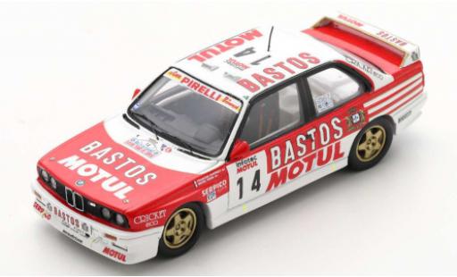 Bmw M3 1/43 Spark (E30) No.14 Bastos Rallye WM Tour de Corse 1989 F.Chatriot/M.Perin miniature